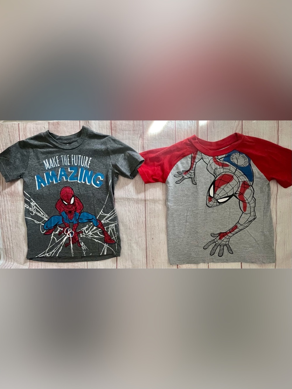 Marvel Spiderman (2) Size 6 Spiderman Graphic Tees